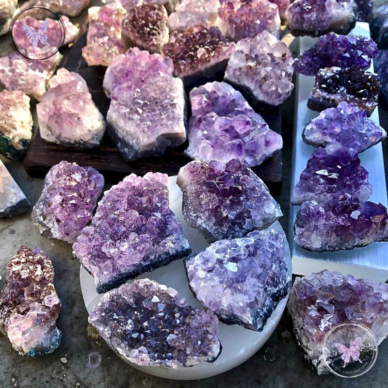 Amethyst Druze Clusters